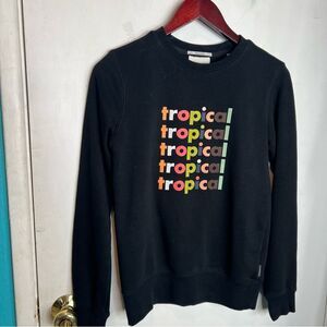 Scotch & Soda tropical black sweatshirt summer edition graphic